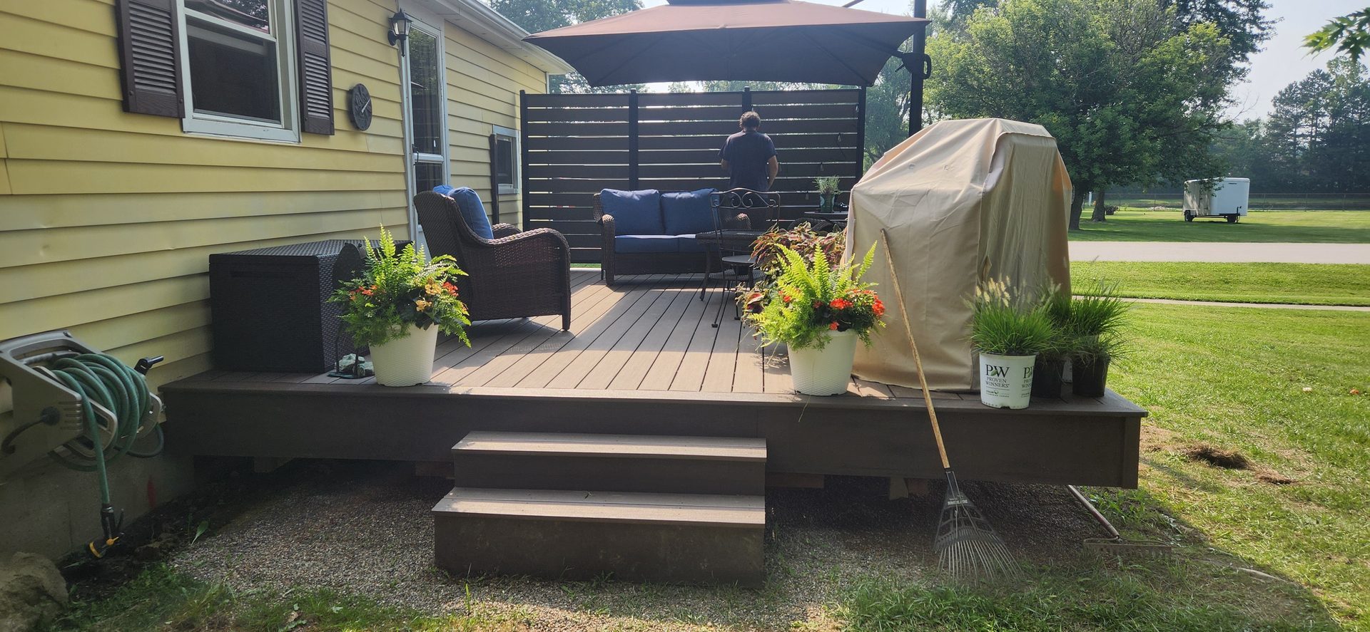 Finished composite deck after construction